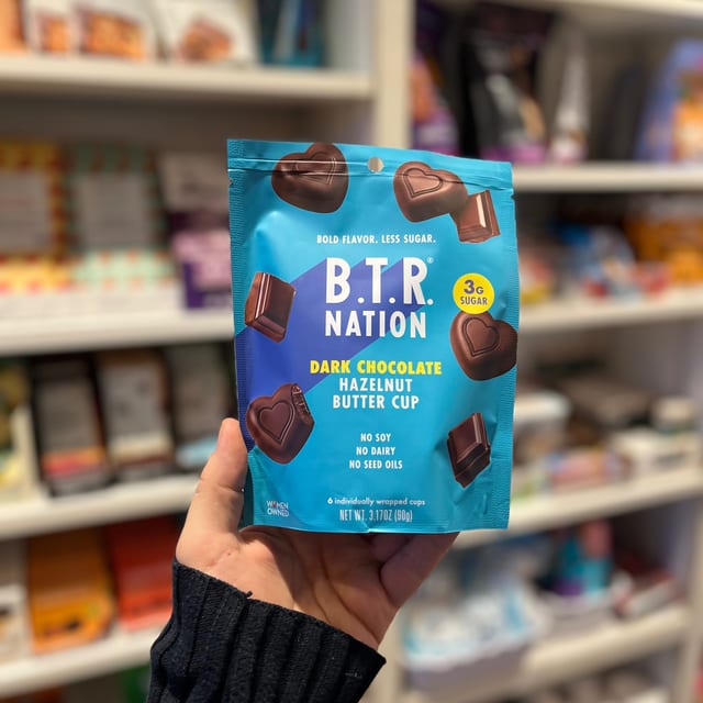 B.T.R - Dark Chocolate Hazelnut Butter Cups.