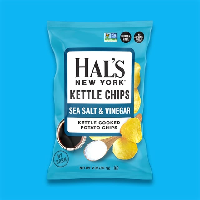 Hal's - Sea Salt & Vinegar Potato Chips.