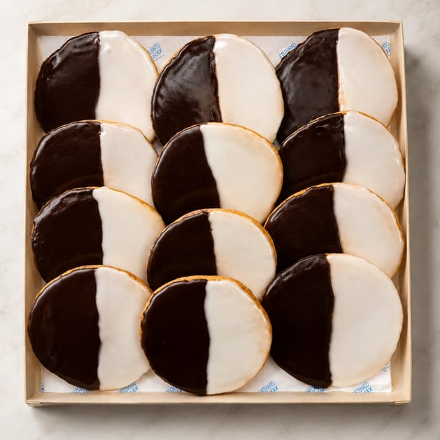 Dozen Black & White Cookies.