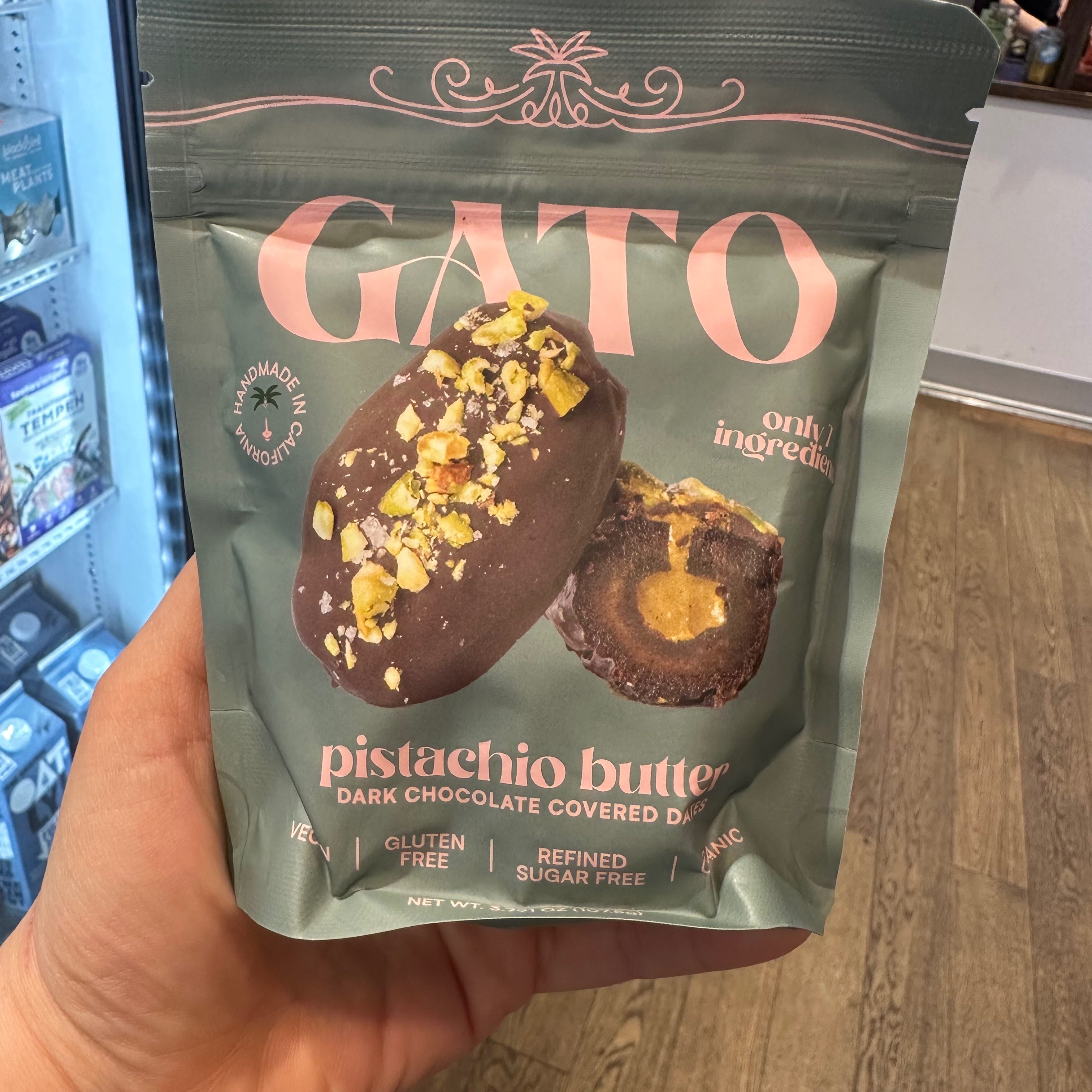 Gato - Pistachio Butter Dark Chocolate Dates.