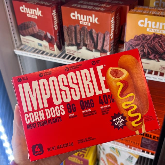 Impossible Corn Dogs - 4 Corn Dogs.