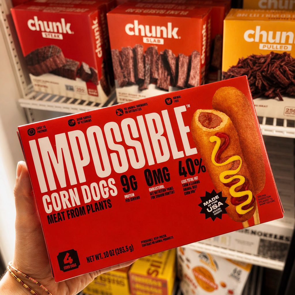 Impossible Corn Dogs - 4 Corn Dogs.
