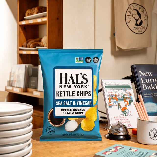 Hal's - Sea Salt & Vinegar Potato Chips.