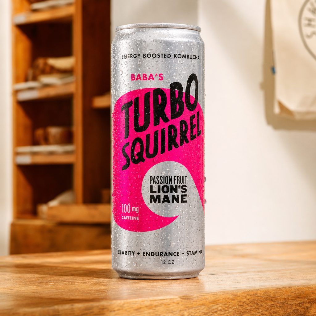 Baba's Turbo Squirrel Kombucha - Passionfruit.