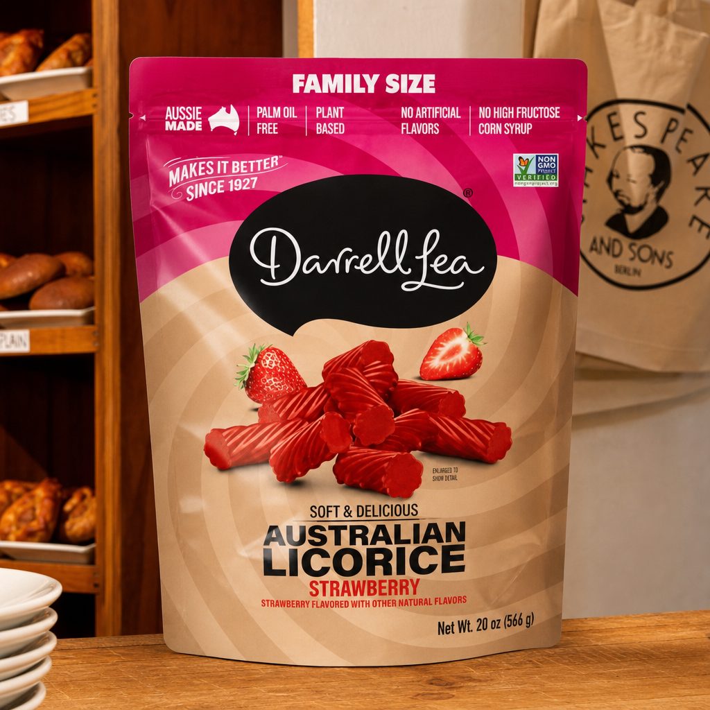 Darrell Lea - Soft Australian Strawberry Licorice.