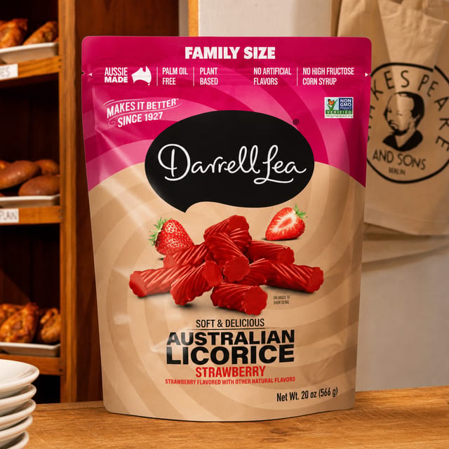Darrell Lea - Soft Australian Strawberry Licorice.