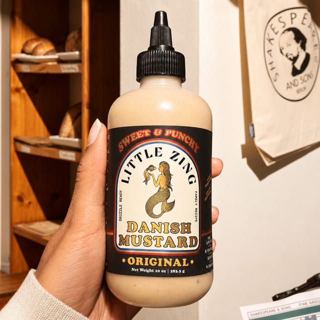 Little Zing Danish Mustard – Garlic Miso Gourmet Mustard.