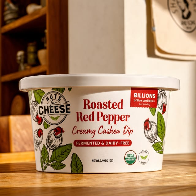Nuts For Cheese - Roasted Red Pepper Cashew Dip.