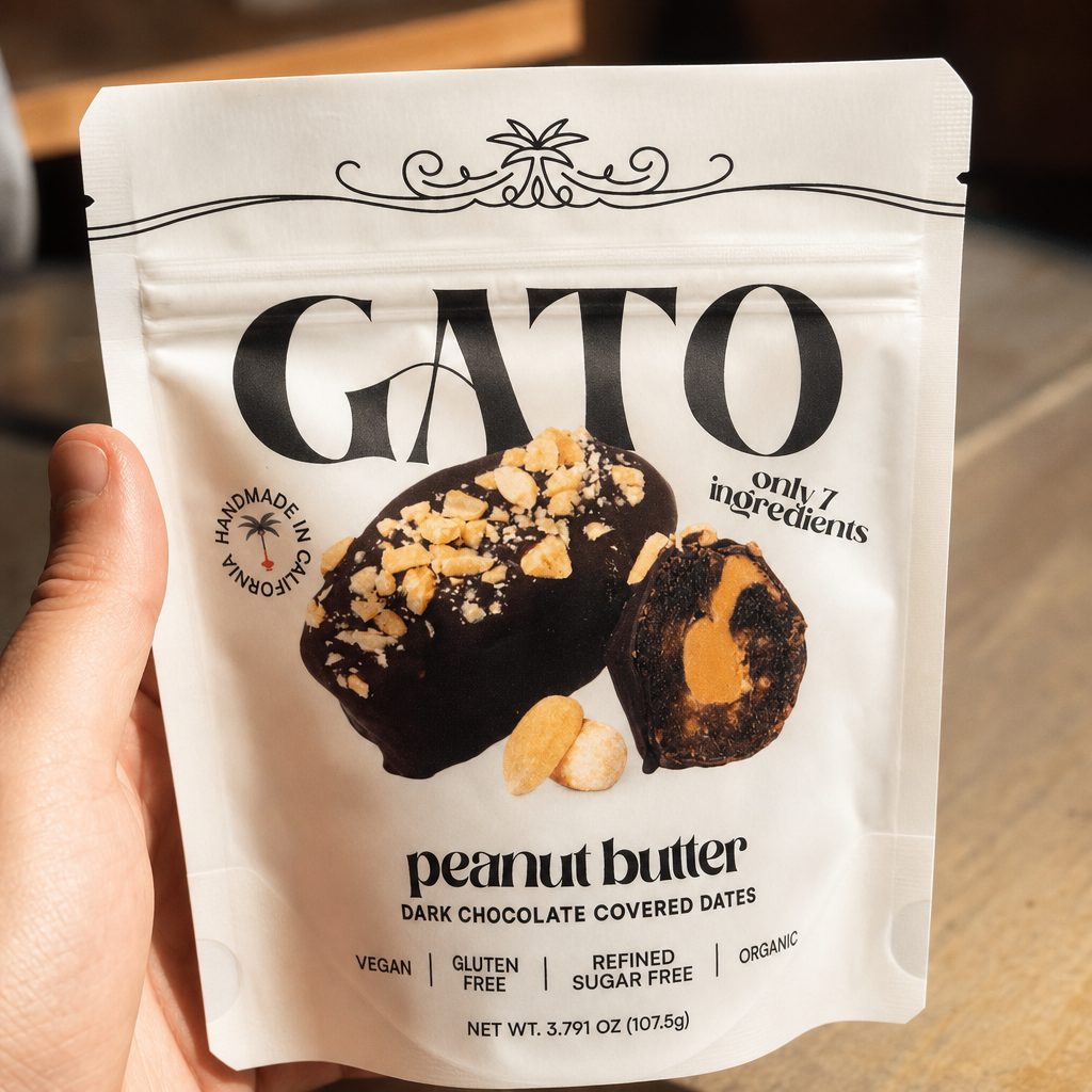Gato - Peanut Butter Dark Chocolate Dates.