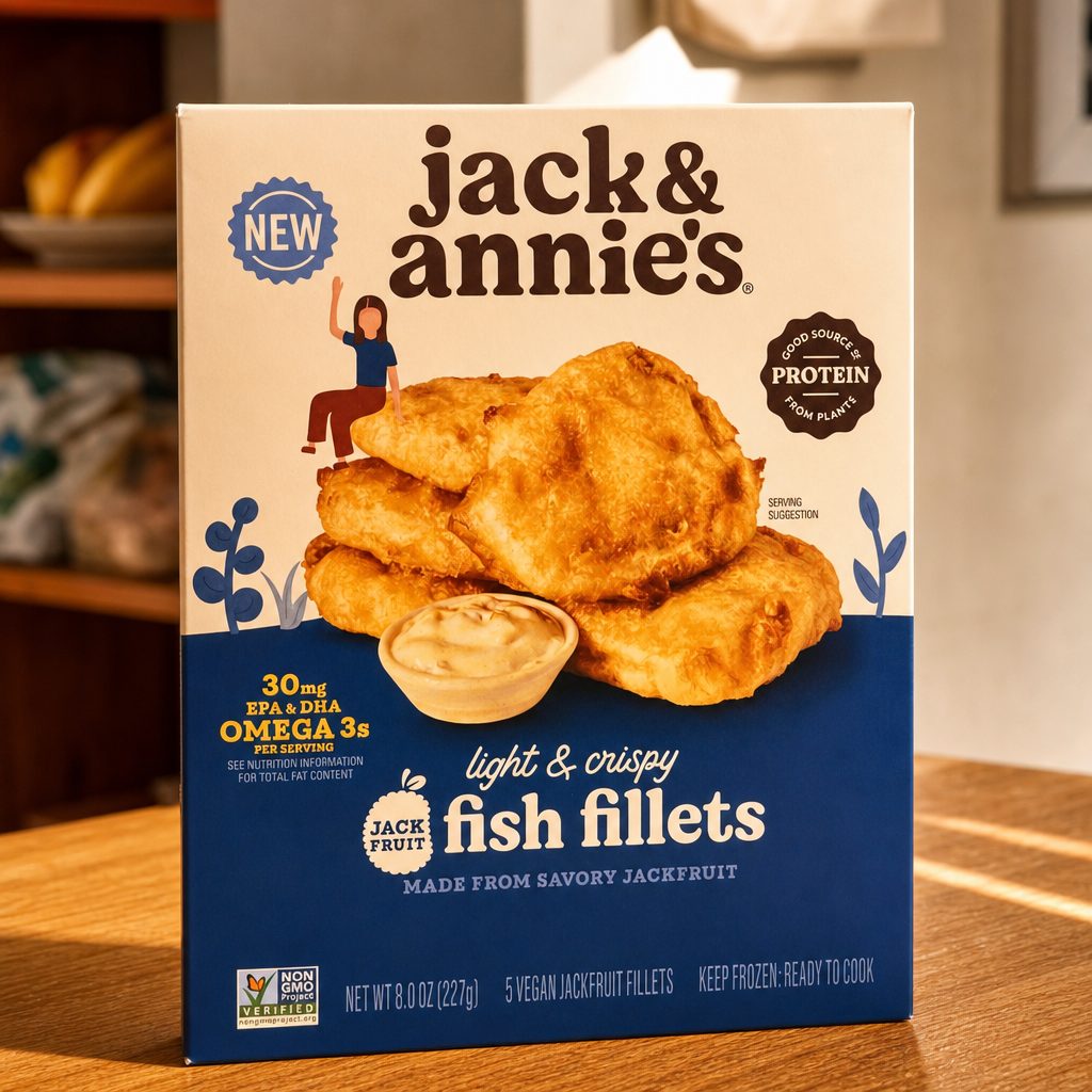Jack & Annie's - Light & Crispy Jackfruit Fish Fillets.